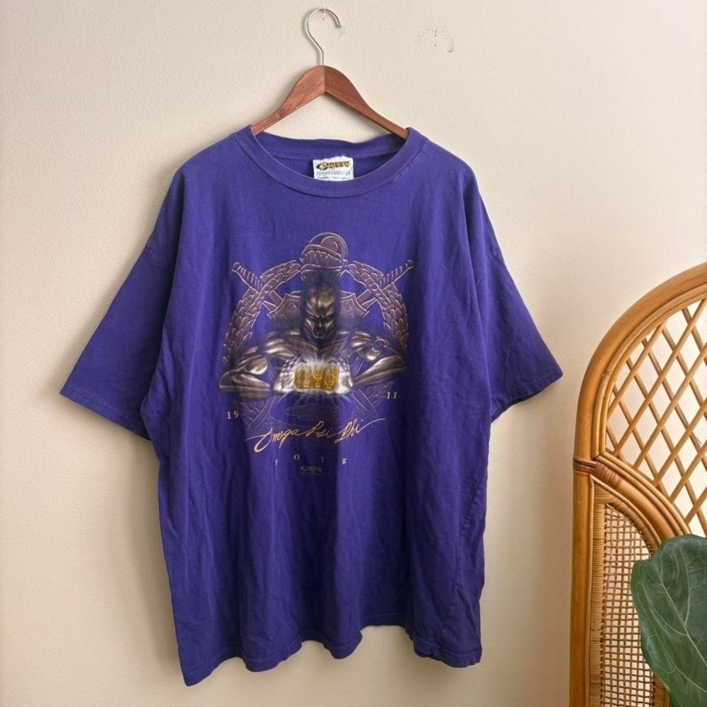 VTG 1990's Greek Gear Omega Psi Psi Howard University Fraternity Graphic T Shirt